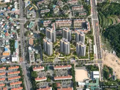 트리븐 창원 6개동·최고 27층·총 434세대 기준 AI 상상도(주간 항공) — 실제와 다를 수 있음