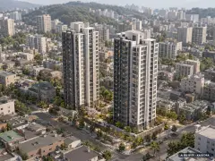 한화포레나 영흥숲 2개동·최고 20층·총 157세대(이번 1세대 공급) 기준 AI 상상도(주간 항공) — 실제와 다를 수 있음