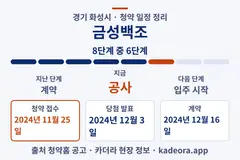 금성백조 청약 일정·단계 타임라인