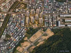 한화포레나 울산무거 8개동·최고 25층·총 816세대 기준 AI 상상도 — 실제와 다를 수 있음 한화포레나 울산무거 8개동·최고 25층·총 816세대 기준 AI 상상도(노을 항공) — 실제와 다를 수 있음