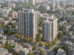 부산 연제구 효성아파트 소규모재건축 총 221세대 기준 AI 상상도(주간 항공) — 실제와 다를 수 있음