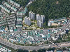 부산 북구 만덕1 재개발 총 690세대 기준 AI 상상도(주간 항공) — 실제와 다를 수 있음