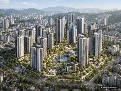 경기 안산 고잔동 재건축 총 2,900세대 기준 AI 상상도 — 실제와 다를 수 있음 경기 안산 고잔동 재건축 총 2,900세대 기준 AI 상상도(주간 항공) — 실제와 다를 수 있음