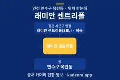 래미안 센트리폴 위치 개요도