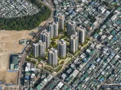 성남시 도환중2 총 1,123세대 기준 AI 상상도(주간 항공) — 실제와 다를 수 있음