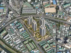동래 롯데캐슬 시그니처 4개동·최고 47층·총 870세대(이번 164세대 공급) 기준 AI 상상도 — 실제와 다를 수 있음 동래 롯데캐슬 시그니처 4개동·최고 47층·총 870세대(이번 164세대 공급) 기준 AI 상상도(주간 항공) — 실제와 다를 수 있음