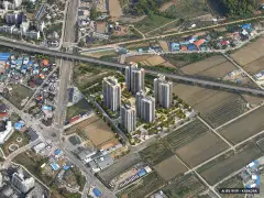 효성해링턴 플레이스 양평 5개동·최고 25층·총 455세대 기준 AI 상상도 — 실제와 다를 수 있음 효성해링턴 플레이스 양평 5개동·최고 25층·총 455세대 기준 AI 상상도(주간 항공) — 실제와 다를 수 있음
