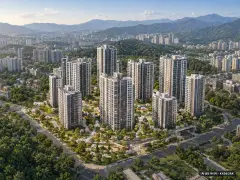 파주 운정신도시 A2블록 호반써밋 이스트파크(5차) 14개동·최고 25층·총 1,110세대(이번 21세대 공급) 기준 AI 상상도(주간 항공) — 실제와 다를 수 있음