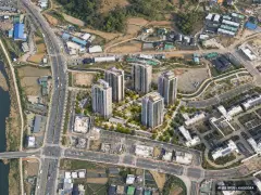 용인시 모현1 총 590세대 기준 AI 상상도(주간 항공) — 실제와 다를 수 있음