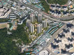 더샵 트리센트 6개동·최고 35층·총 803세대(이번 156세대 공급) 기준 AI 상상도 — 실제와 다를 수 있음 더샵 트리센트 6개동·최고 35층·총 803세대(이번 156세대 공급) 기준 AI 상상도(주간 항공) — 실제와 다를 수 있음