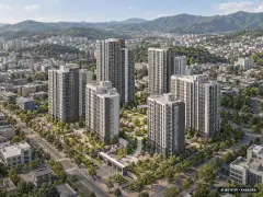 남춘천 센트레빌 이번 264세대 공급 기준 AI 상상도(주간 항공) — 실제와 다를 수 있음