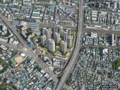 인천 도화동 정비사업 총 1,800세대 기준 AI 상상도 — 실제와 다를 수 있음 인천 도화동 정비사업 총 1,800세대 기준 AI 상상도(주간 항공) — 실제와 다를 수 있음