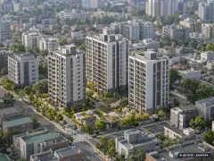 오정 해모로 스마트시티 3개동·최고 15층·총 200세대(이번 47세대 공급) 기준 AI 상상도(주간 항공) — 실제와 다를 수 있음