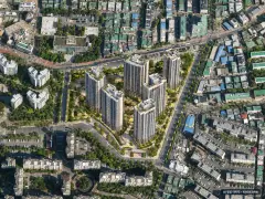소사역 롯데캐슬 더 뉴엘 6개동·최고 35층·총 983세대 기준 AI 상상도 — 실제와 다를 수 있음 소사역 롯데캐슬 더 뉴엘 6개동·최고 35층·총 983세대 기준 AI 상상도(주간 항공) — 실제와 다를 수 있음