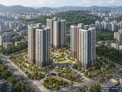 힐스테이트 문수로 센트럴 2단지 총 566세대(이번 301세대 공급) 기준 AI 상상도 — 실제와 다를 수 있음 힐스테이트 문수로 센트럴 2단지 총 566세대(이번 301세대 공급) 기준 AI 상상도(주간 항공) — 실제와 다를 수 있음