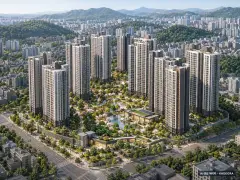 경기 오산 세교 재건축 총 1,300세대 기준 AI 상상도 — 실제와 다를 수 있음 경기 오산 세교 재건축 총 1,300세대 기준 AI 상상도(주간 항공) — 실제와 다를 수 있음