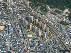 의정부시 가능3구역 총 1,520세대 기준 AI 상상도(주간 항공) — 실제와 다를 수 있음