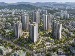 부산 사하구 괴정3 재건축 7개동·총 757세대 기준 AI 상상도(주간 항공) — 실제와 다를 수 있음