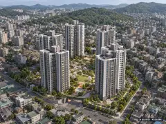 내당시영아파트 재건축정비사업 6개동·총 689세대 기준 AI 상상도(주간 항공) — 실제와 다를 수 있음