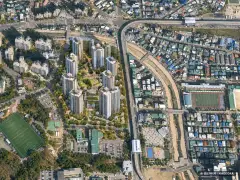 의정부시 가능4구역 총 1,299세대 기준 AI 상상도(주간 항공) — 실제와 다를 수 있음