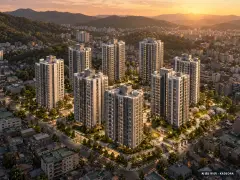 안산시 군자주공9 5개동·총 742세대 기준 AI 상상도(노을 항공) — 실제와 다를 수 있음