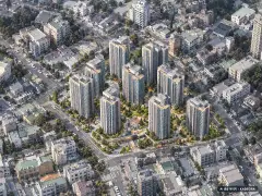파주시 율목지구 총 1,152세대 기준 AI 상상도(주간 항공) — 실제와 다를 수 있음