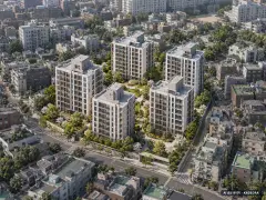 안양시 향림아파트 5개동·총 271세대 기준 AI 상상도(주간 항공) — 실제와 다를 수 있음