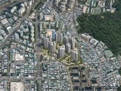 부산진구 전포3 재개발 총 1,660세대 기준 AI 상상도 — 실제와 다를 수 있음 부산진구 전포3 재개발 총 1,660세대 기준 AI 상상도(주간 항공) — 실제와 다를 수 있음