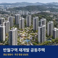 반월구역 재개발 공동주택 단지 전경 AI 상상도 — 창원시 반월동 1,702세대