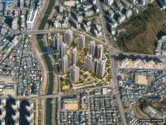의정부시 장암2구역 총 2,104세대 기준 AI 상상도(주간 항공) — 실제와 다를 수 있음
