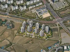오산헤리티지자이 1단지 13개동·최고 27층·총 1,069세대 기준 AI 상상도 — 실제와 다를 수 있음 오산헤리티지자이 1단지 13개동·최고 27층·총 1,069세대 기준 AI 상상도(주간 항공) — 실제와 다를 수 있음
