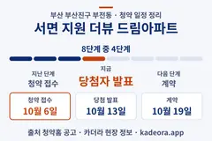 서면 지원 더뷰 드림아파트 청약 일정·단계 타임라인