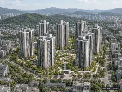 시흥시 목감2 총 990세대 기준 AI 상상도(주간 항공) — 실제와 다를 수 있음