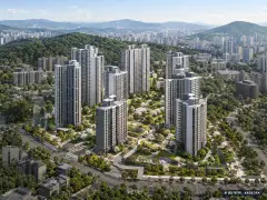 부산 남구 문현5차 공동주택 이번 557세대 공급 기준 AI 상상도 — 실제와 다를 수 있음 부산 남구 문현5차 공동주택 이번 557세대 공급 기준 AI 상상도(주간 항공) — 실제와 다를 수 있음
