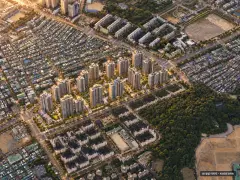 해링턴 스퀘어 신흥역 15개동·최고 35층·총 1,972세대(이번 1,319세대 공급) 기준 AI 상상도(노을 항공) — 실제와 다를 수 있음
