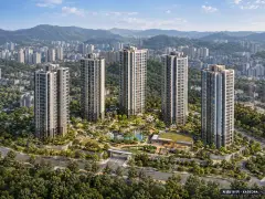 원주역 중흥S-클래스 5개동·최고 29층·총 508세대 기준 AI 상상도(주간 항공) — 실제와 다를 수 있음