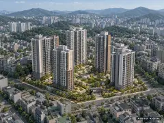 용인시 기흥2 총 578세대 기준 AI 상상도(주간 항공) — 실제와 다를 수 있음
