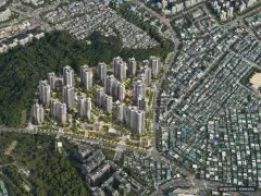 성남시 상대원2 총 4,470세대 기준 AI 상상도 — 실제와 다를 수 있음 성남시 상대원2 총 4,470세대 기준 AI 상상도(주간 항공) — 실제와 다를 수 있음