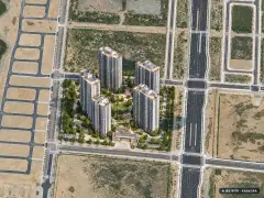 에코델타시티 중흥S-클래스 리버시티 6개동·최고 18층·총 501세대 기준 AI 상상도(주간 항공) — 실제와 다를 수 있음