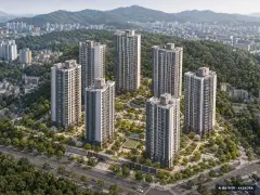 광안센텀 비스타동원 7개동·최고 29층·총 525세대(이번 208세대 공급) 기준 AI 상상도 — 실제와 다를 수 있음 광안센텀 비스타동원 7개동·최고 29층·총 525세대(이번 208세대 공급) 기준 AI 상상도(주간 항공) — 실제와 다를 수 있음
