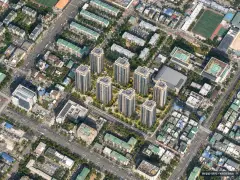 e편한세상 당산 리버파크 8개동·최고 25층·이번 111세대 공급 기준 AI 상상도(주간 항공) — 실제와 다를 수 있음