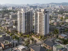수원역 아너스빌 타임원(2차) 2개동·최고 15층·총 114세대(이번 4세대 공급) 기준 AI 상상도 — 실제와 다를 수 있음 수원역 아너스빌 타임원(2차) 2개동·최고 15층·총 114세대(이번 4세대 공급) 기준 AI 상상도(주간 항공) — 실제와 다를 수 있음