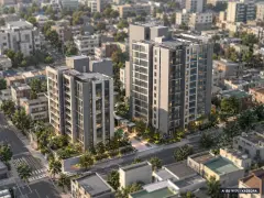 문현대성 가로주택정비 총 161세대 기준 AI 상상도(주간 항공) — 실제와 다를 수 있음