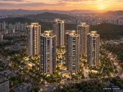 울산 진하 한양립스 그랑블루 6개동·총 475세대(이번 212세대 공급) 기준 AI 상상도(노을 항공) — 실제와 다를 수 있음