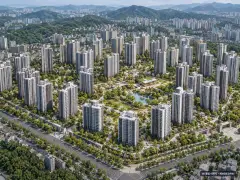 성남시 신흥1 32개동·총 2,131세대 기준 AI 상상도(주간 항공) — 실제와 다를 수 있음