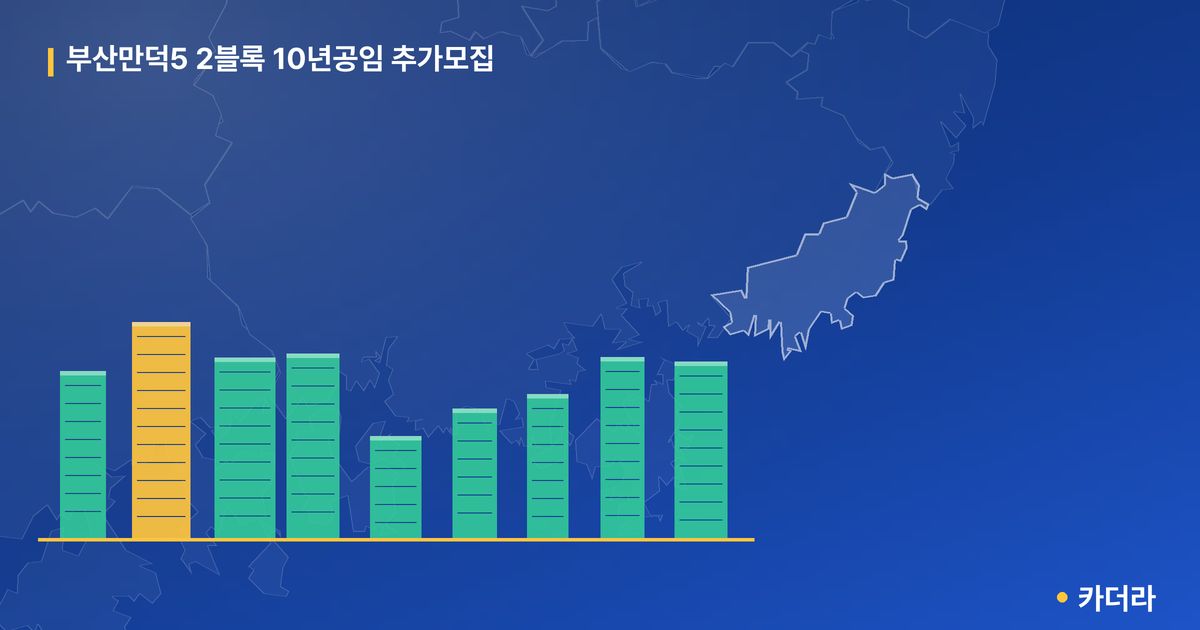 부산만덕5 2블록 10년공임 추가모집 단지 정보 카드