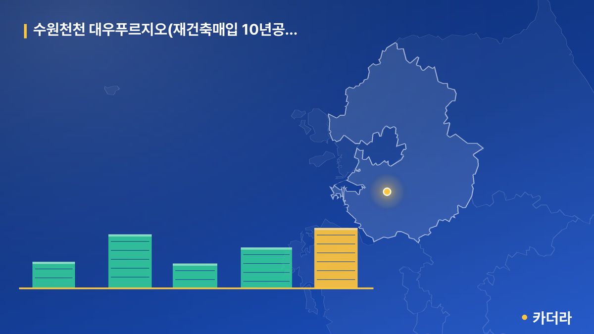 수원천천 대우푸르지오(재건축매입 10년공임) 공가세대 일반분양 단지 정보 카드