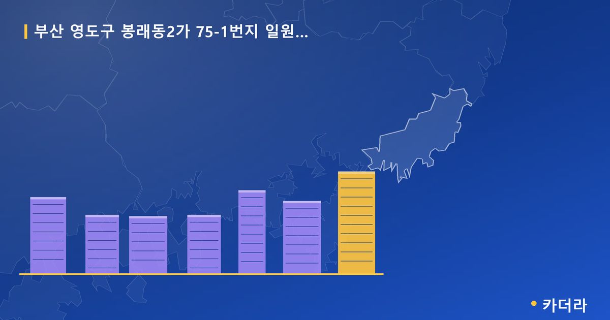 봉래동2가 75-1번지 일원 가로주택정비 · 부산 영도구 소재 · 조합설립 단계 현장 카드