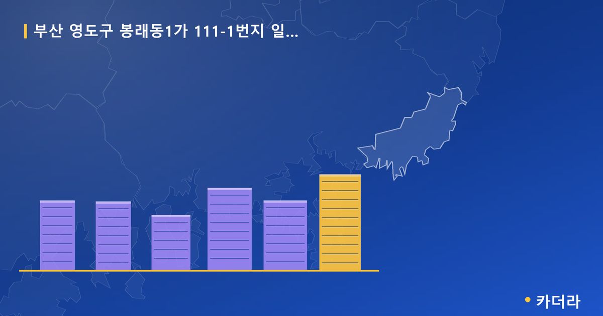 봉래동1가 111-1번지 일원 가로주택정비 · 부산 영도구 소재 · 조합설립 단계 현장 카드