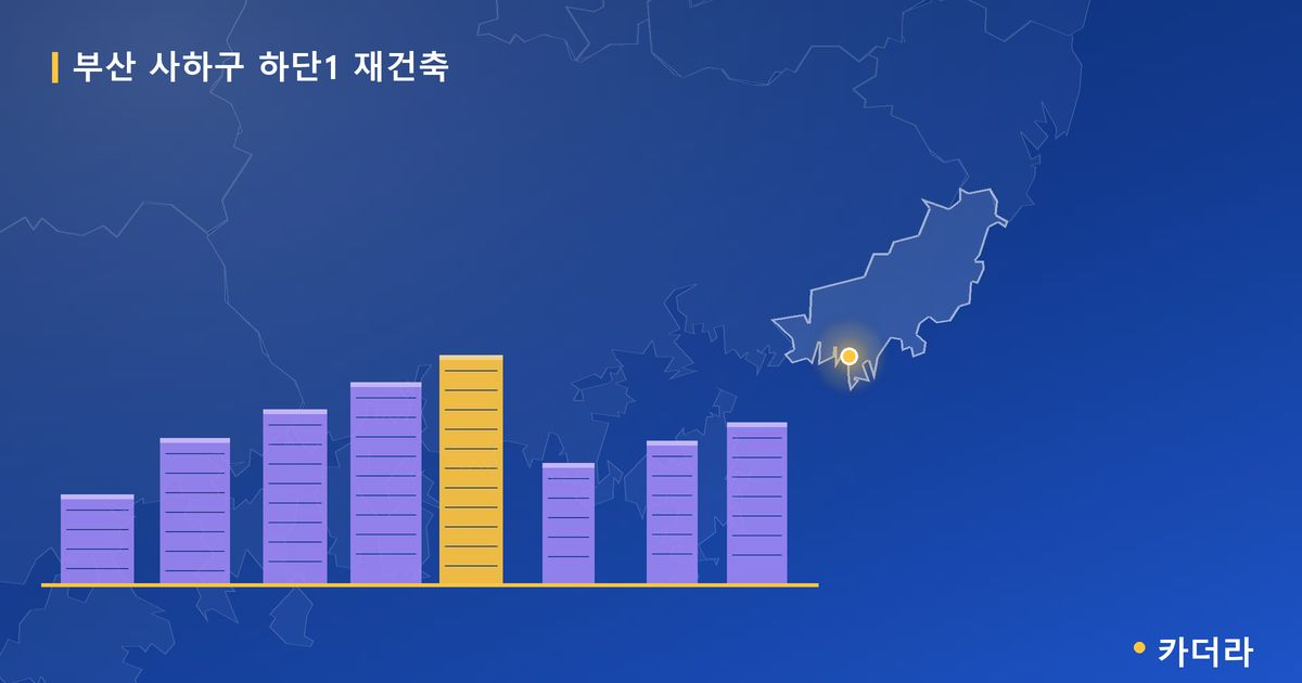 하단1 재건축 · 부산 사하구 소재 · 조합설립 단계 현장 카드